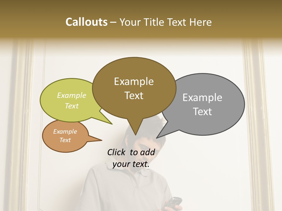 Man Sending A Text Message PowerPoint Template
