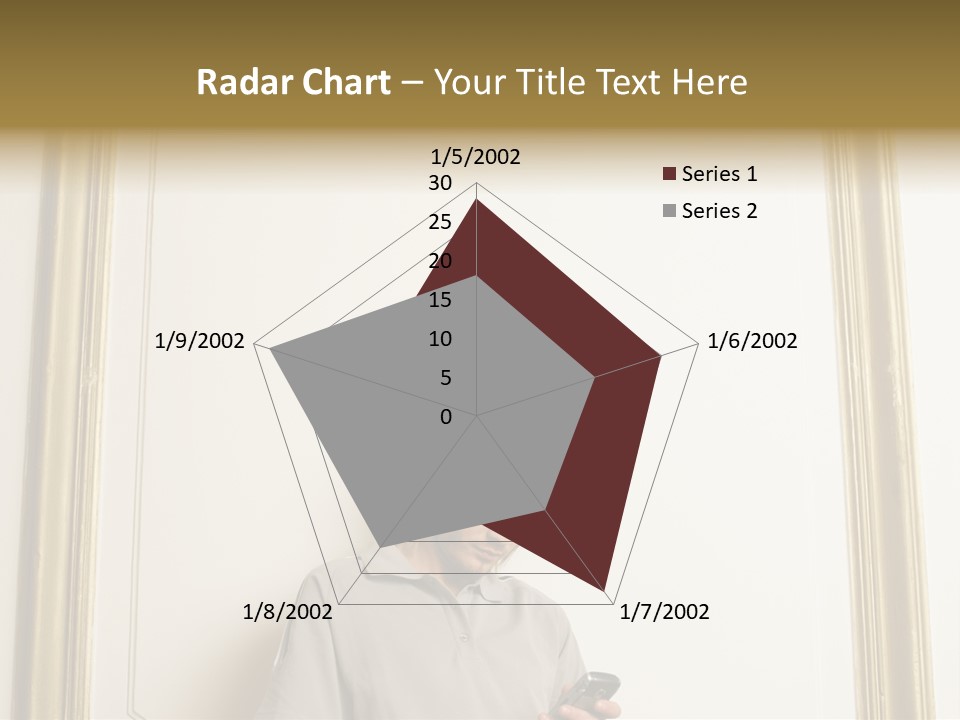 Man Sending A Text Message PowerPoint Template