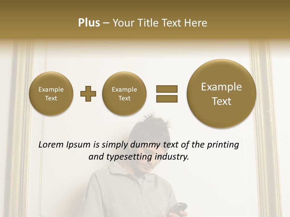 Man Sending A Text Message PowerPoint Template