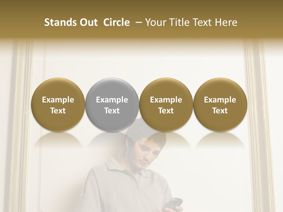 Man Sending A Text Message PowerPoint Template