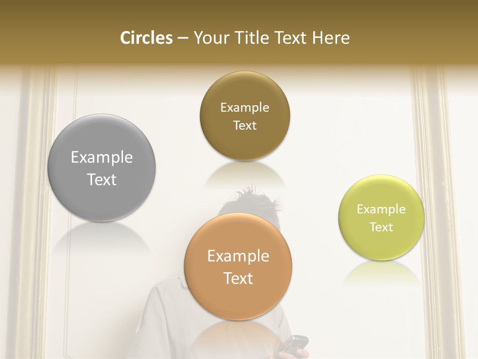 Man Sending A Text Message PowerPoint Template