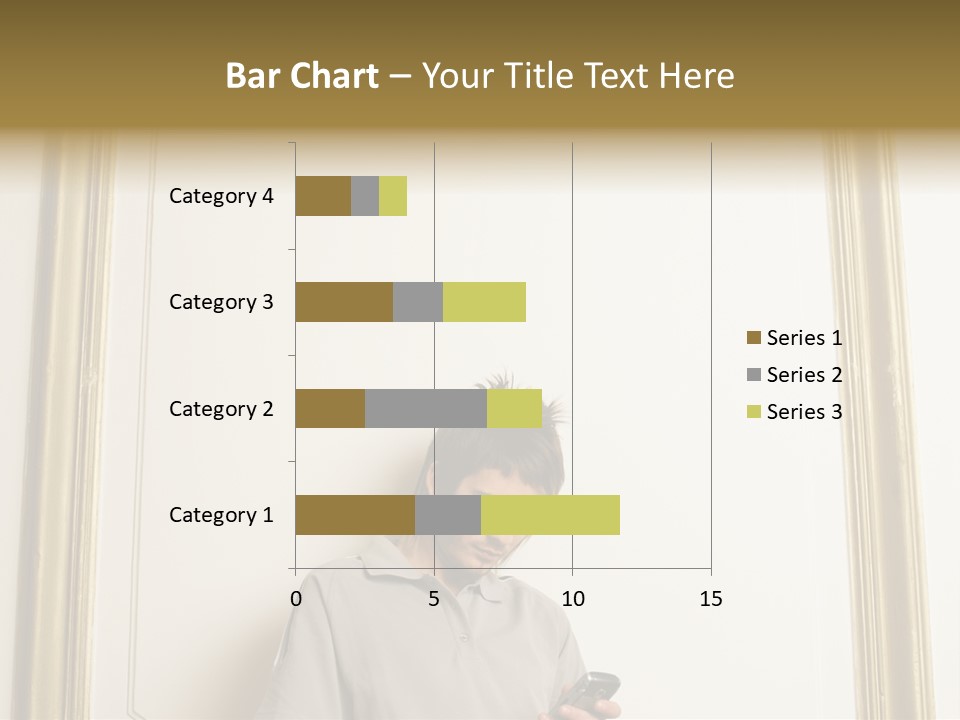 Man Sending A Text Message PowerPoint Template