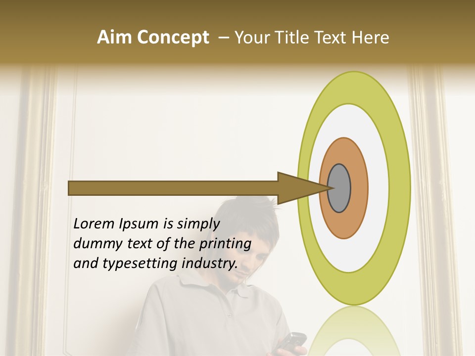 Man Sending A Text Message PowerPoint Template