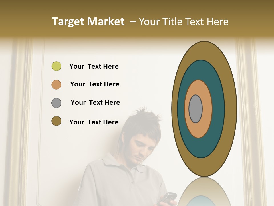 Man Sending A Text Message PowerPoint Template