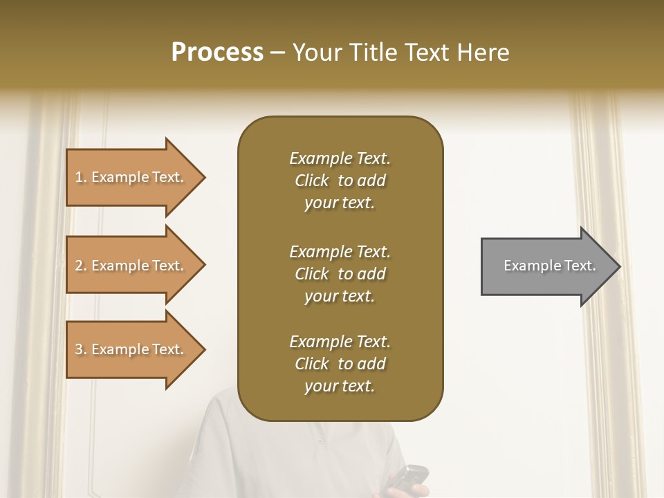 Man Sending A Text Message PowerPoint Template