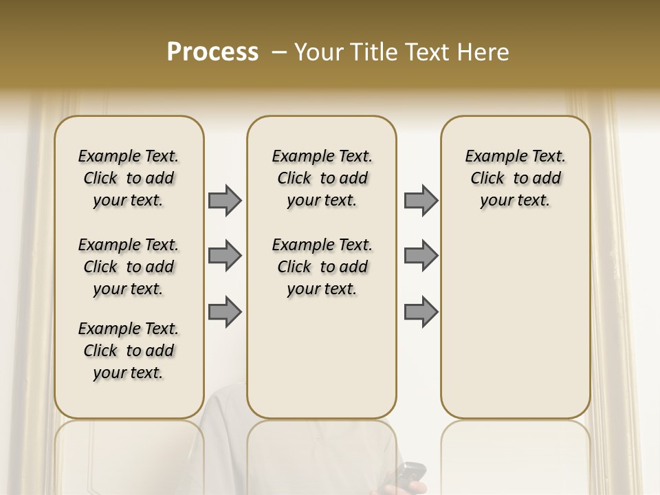 Man Sending A Text Message PowerPoint Template