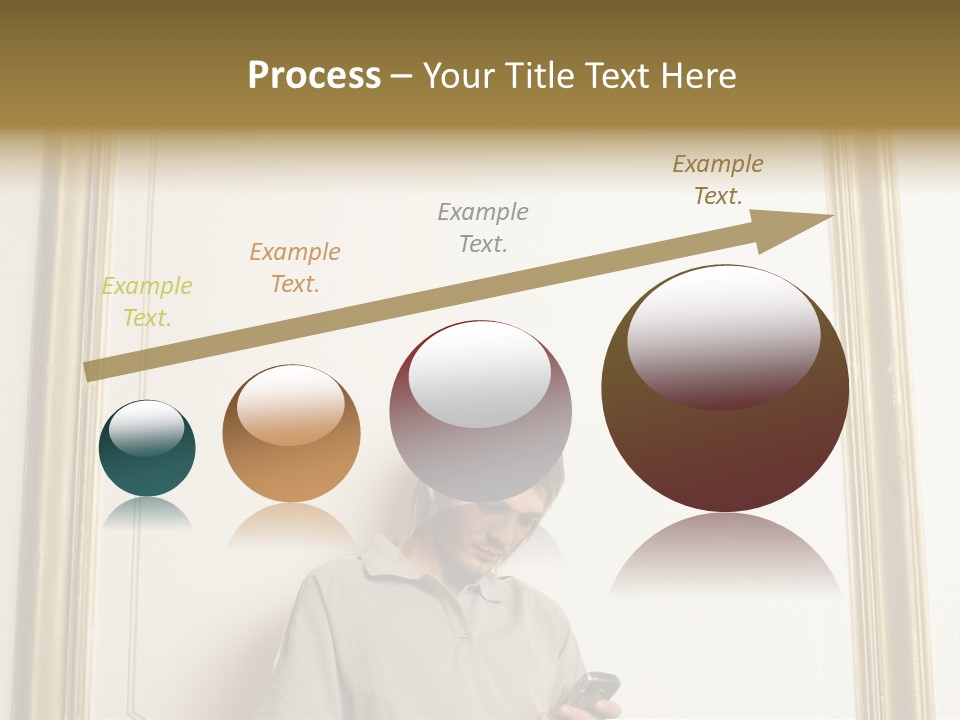Man Sending A Text Message PowerPoint Template