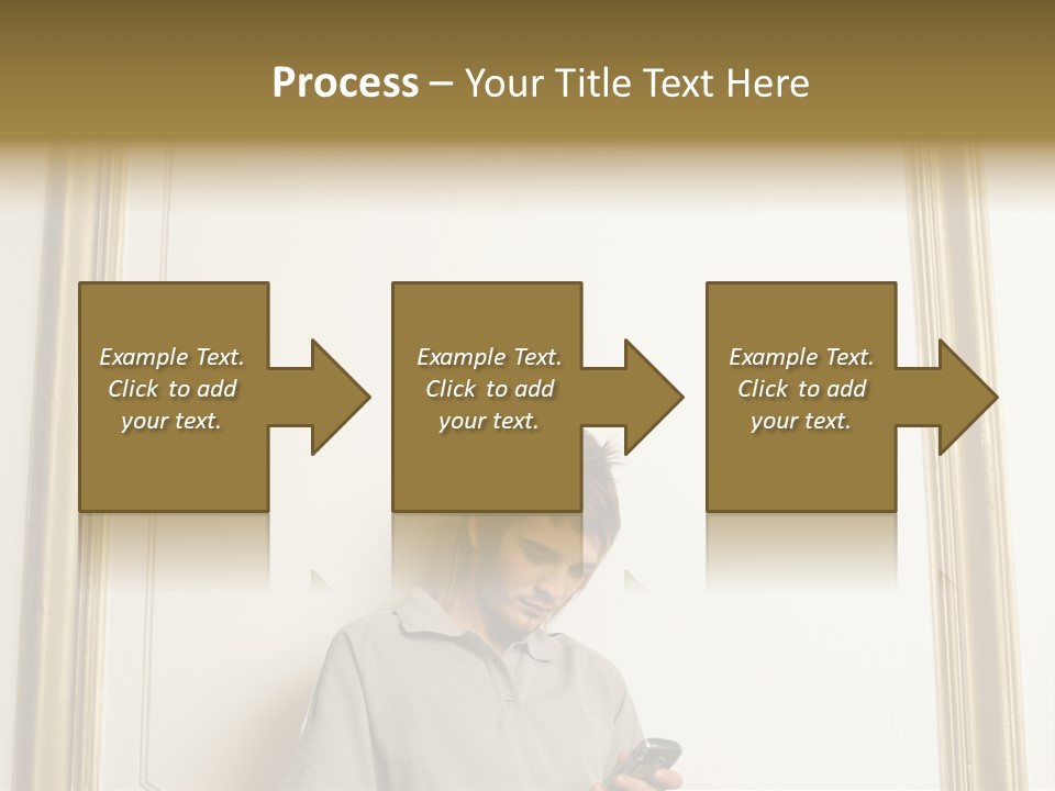 Man Sending A Text Message PowerPoint Template