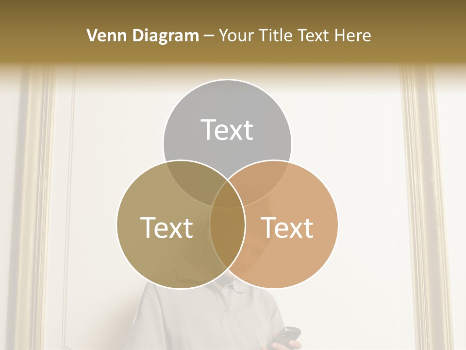 Man Sending A Text Message PowerPoint Template