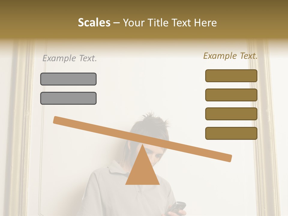 Man Sending A Text Message PowerPoint Template