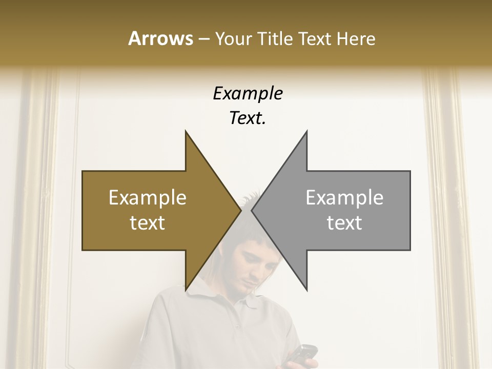 Man Sending A Text Message PowerPoint Template