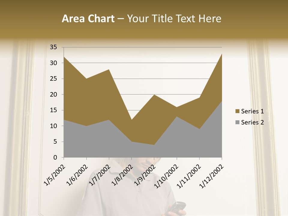 Man Sending A Text Message PowerPoint Template
