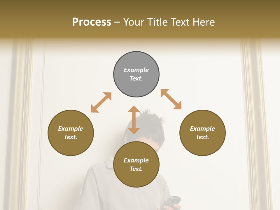 Man Sending A Text Message PowerPoint Template
