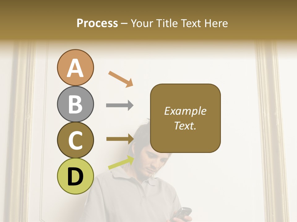 Man Sending A Text Message PowerPoint Template