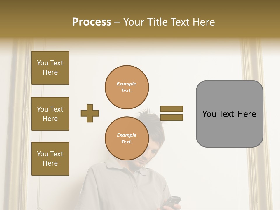 Man Sending A Text Message PowerPoint Template