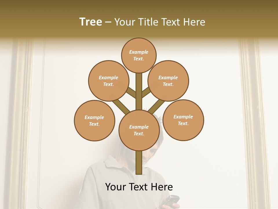 Man Sending A Text Message PowerPoint Template