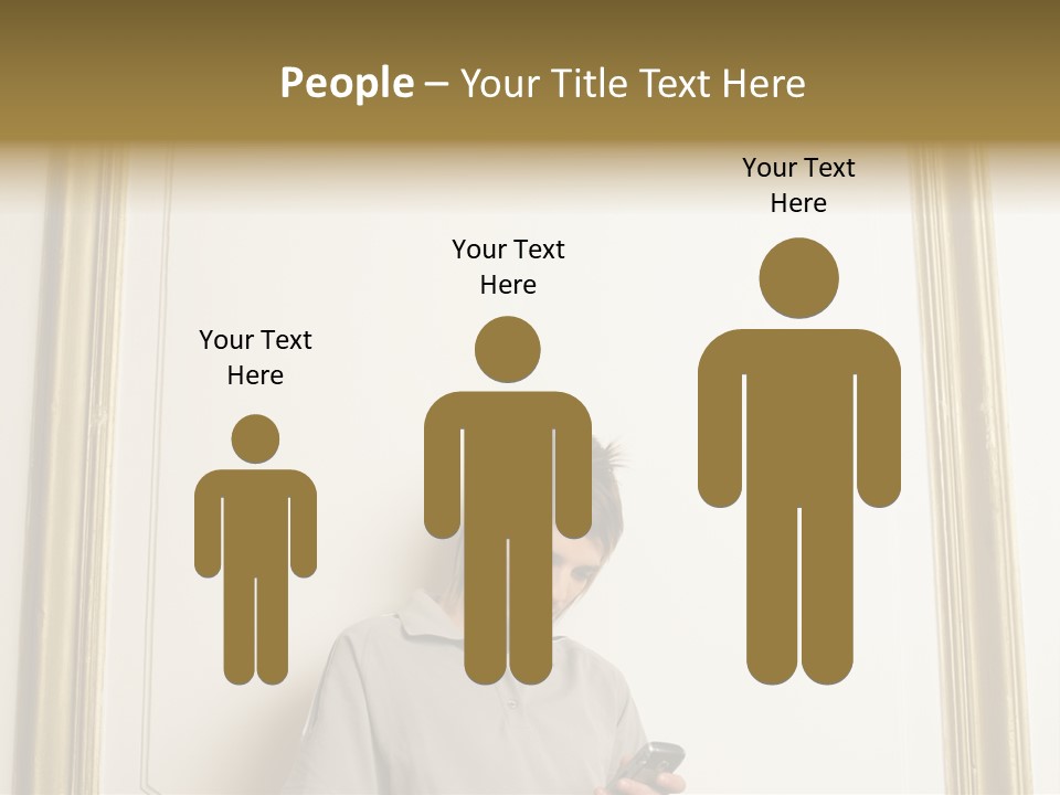Man Sending A Text Message PowerPoint Template