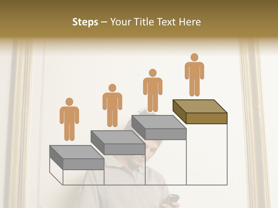 Man Sending A Text Message PowerPoint Template
