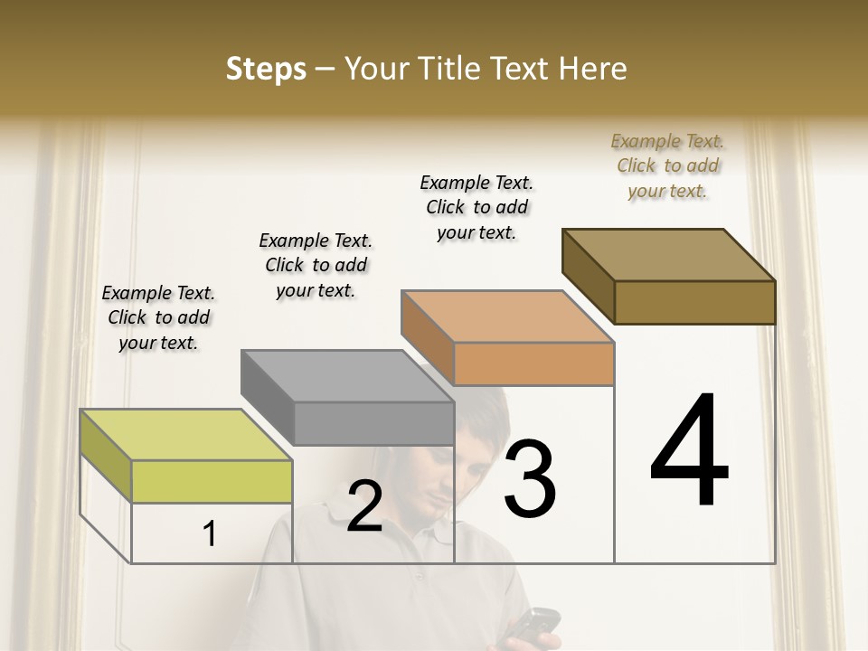 Man Sending A Text Message PowerPoint Template