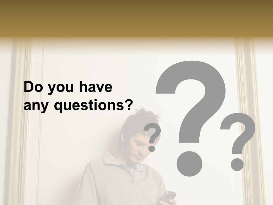 Man Sending A Text Message PowerPoint Template