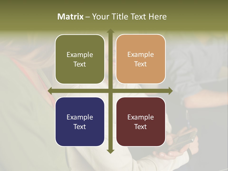 Man Holding Mobile Phone And Looking At Woman PowerPoint Template