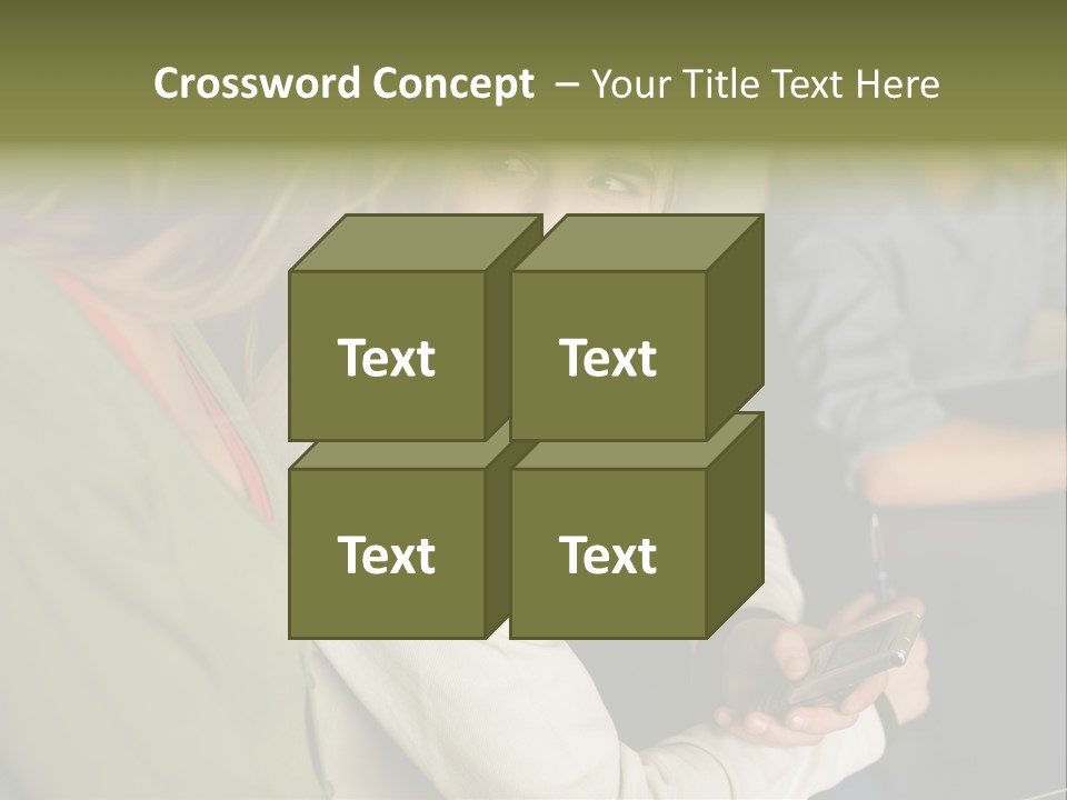 Man Holding Mobile Phone And Looking At Woman PowerPoint Template