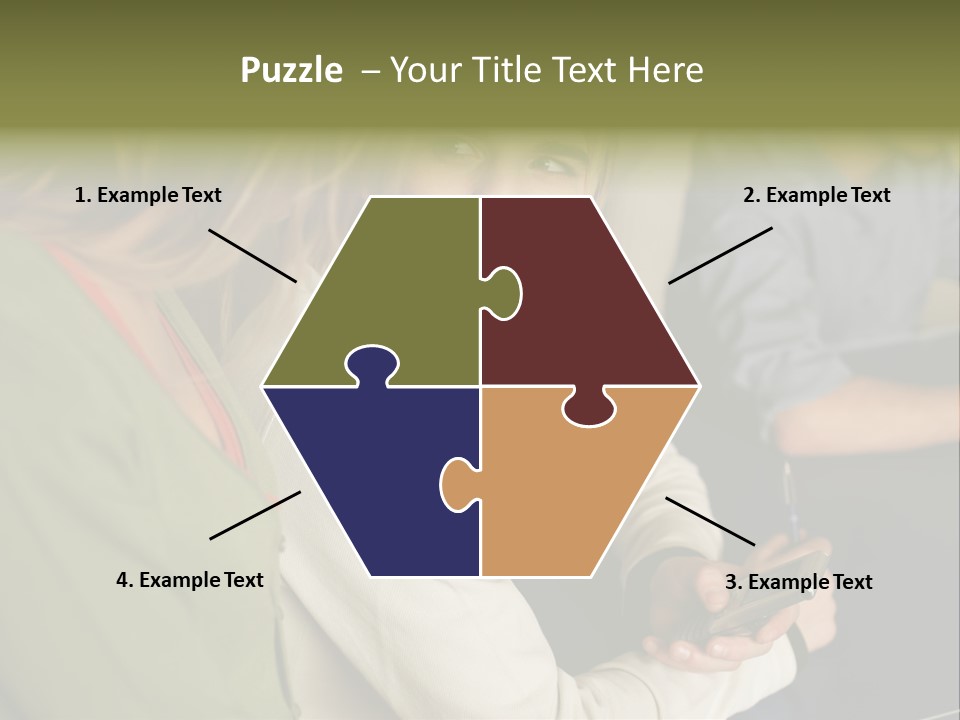 Man Holding Mobile Phone And Looking At Woman PowerPoint Template