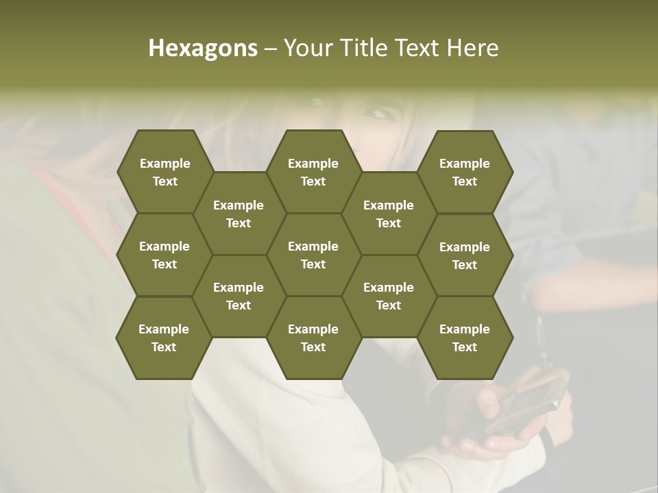 Man Holding Mobile Phone And Looking At Woman PowerPoint Template