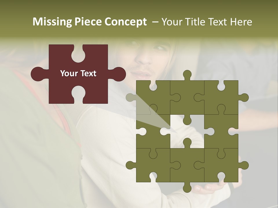 Man Holding Mobile Phone And Looking At Woman PowerPoint Template