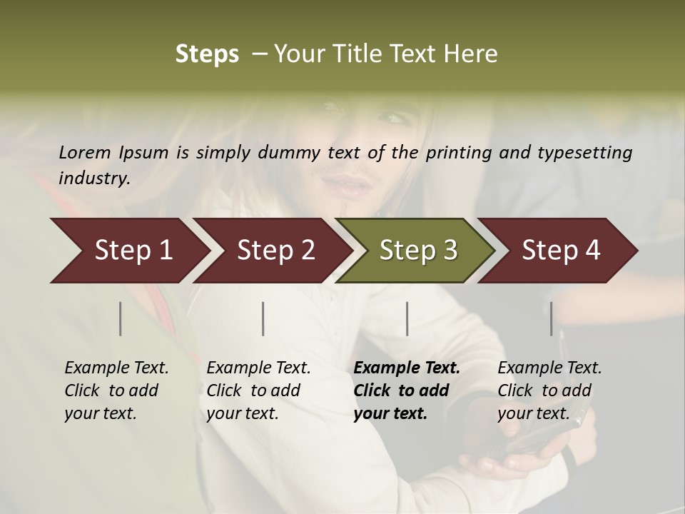 Man Holding Mobile Phone And Looking At Woman PowerPoint Template