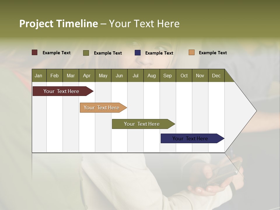 Man Holding Mobile Phone And Looking At Woman PowerPoint Template