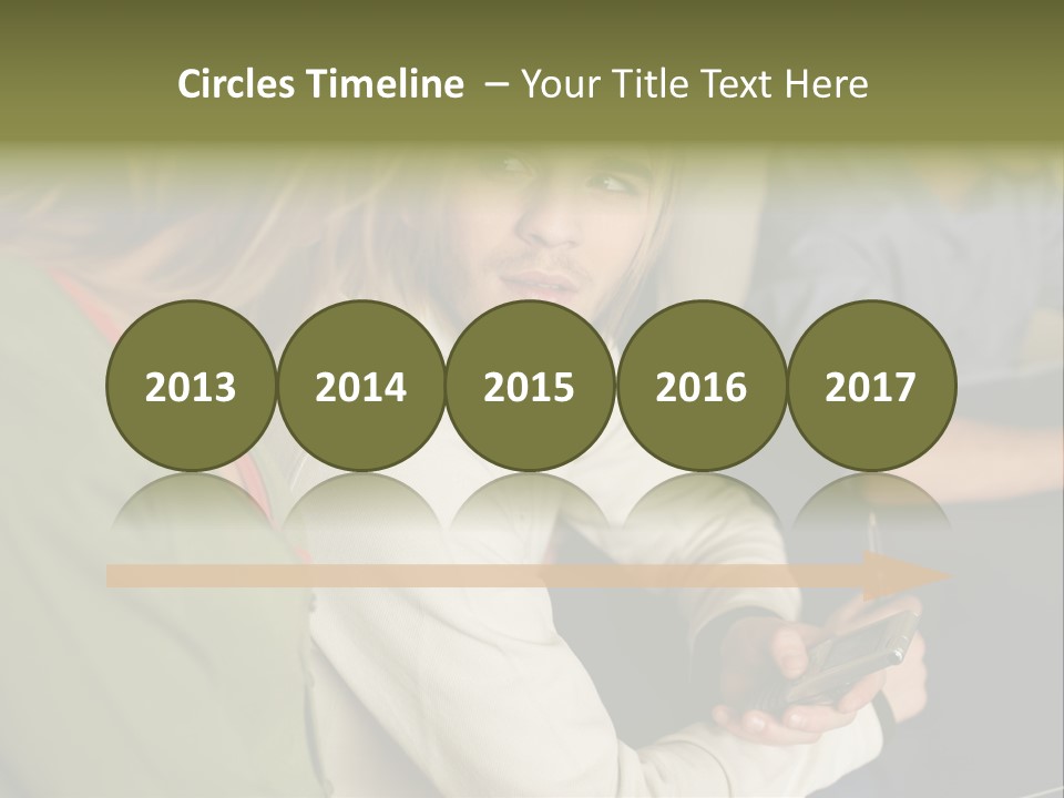 Man Holding Mobile Phone And Looking At Woman PowerPoint Template