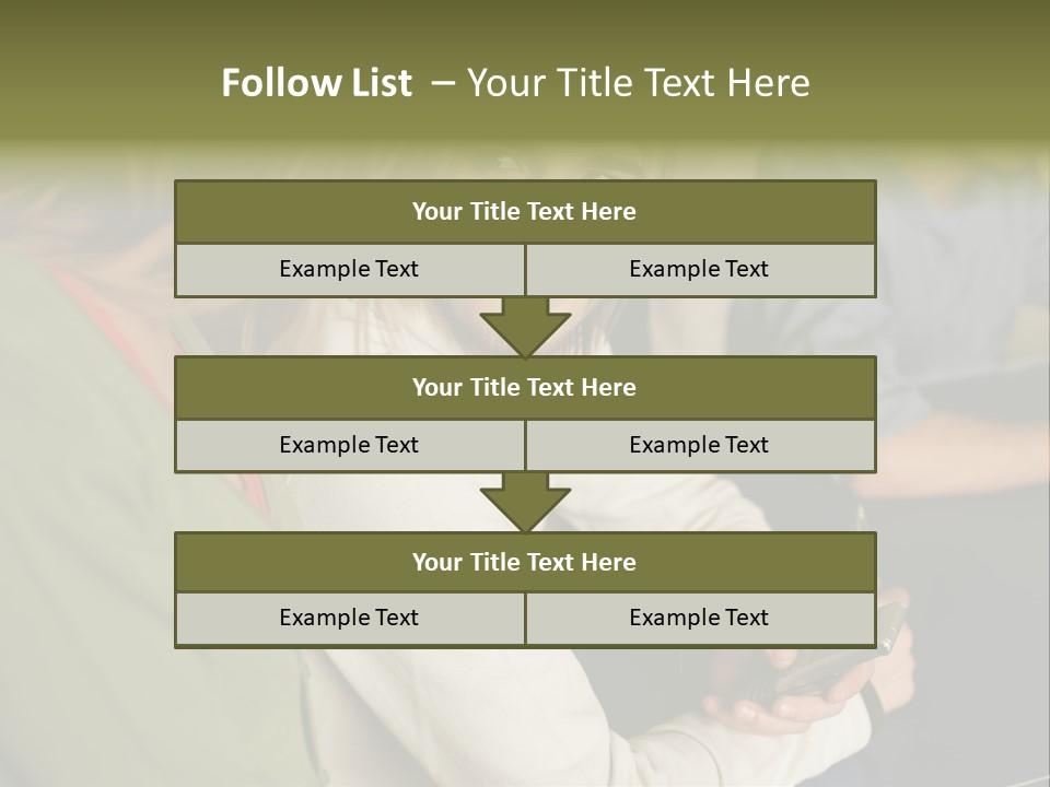 Man Holding Mobile Phone And Looking At Woman PowerPoint Template