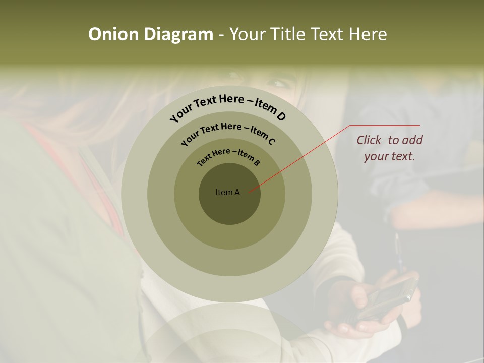 Man Holding Mobile Phone And Looking At Woman PowerPoint Template