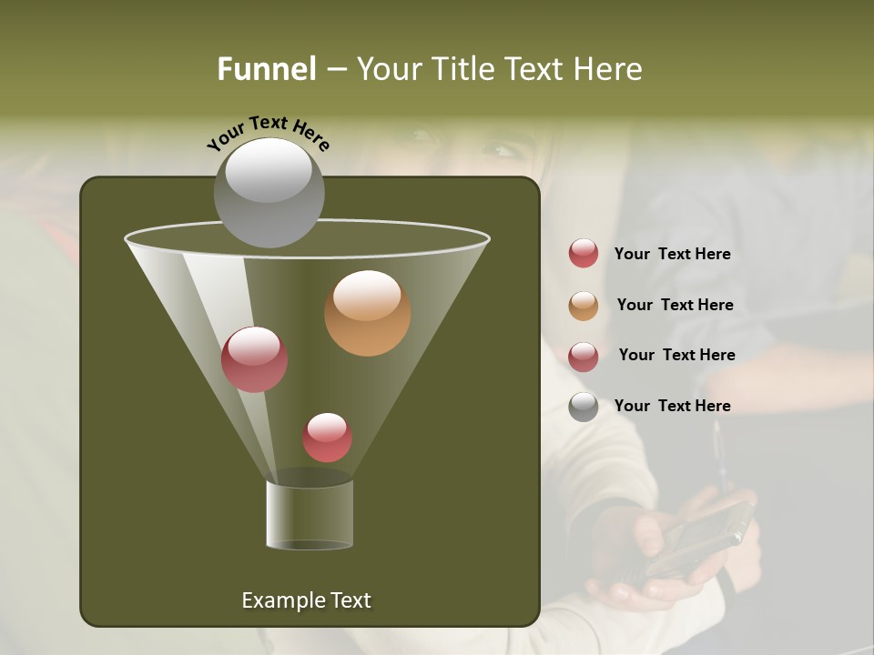 Man Holding Mobile Phone And Looking At Woman PowerPoint Template