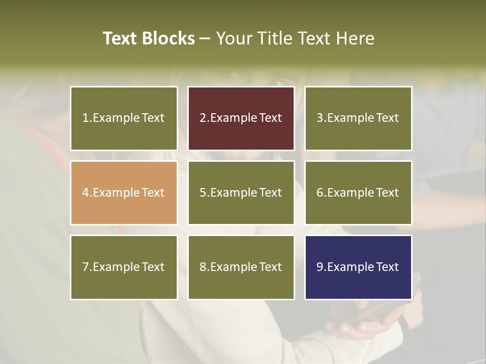 Man Holding Mobile Phone And Looking At Woman PowerPoint Template