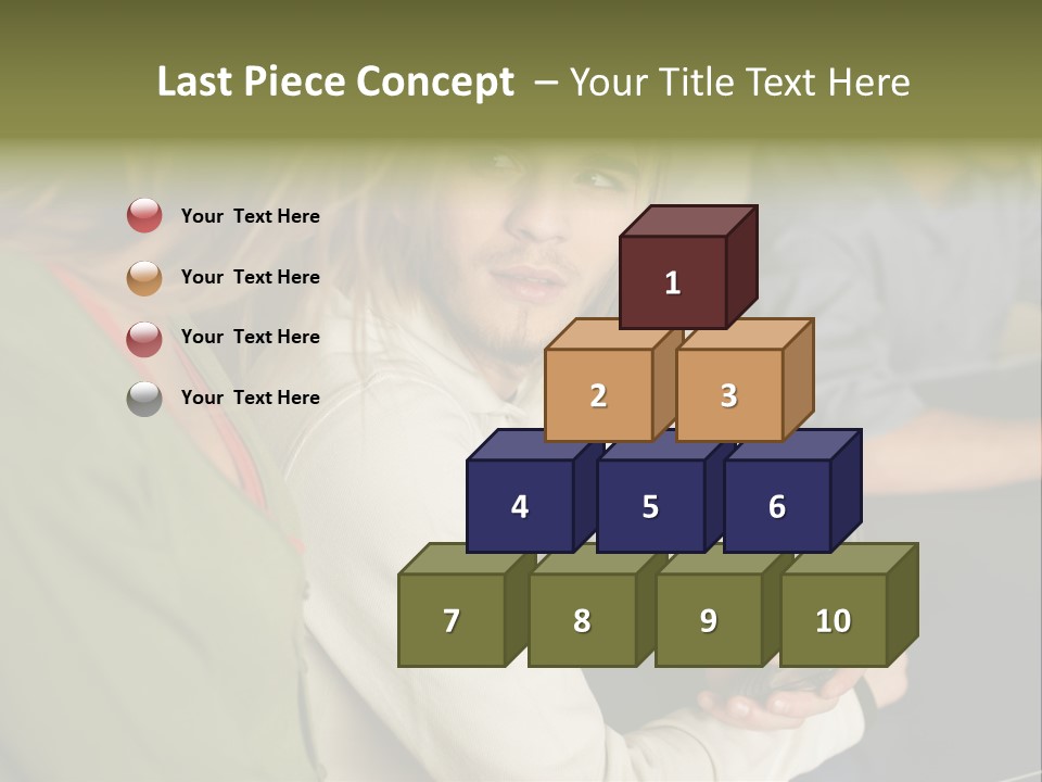 Man Holding Mobile Phone And Looking At Woman PowerPoint Template