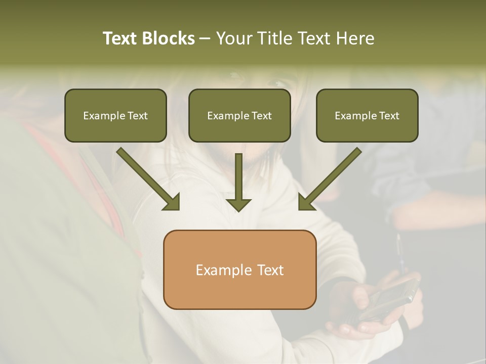 Man Holding Mobile Phone And Looking At Woman PowerPoint Template