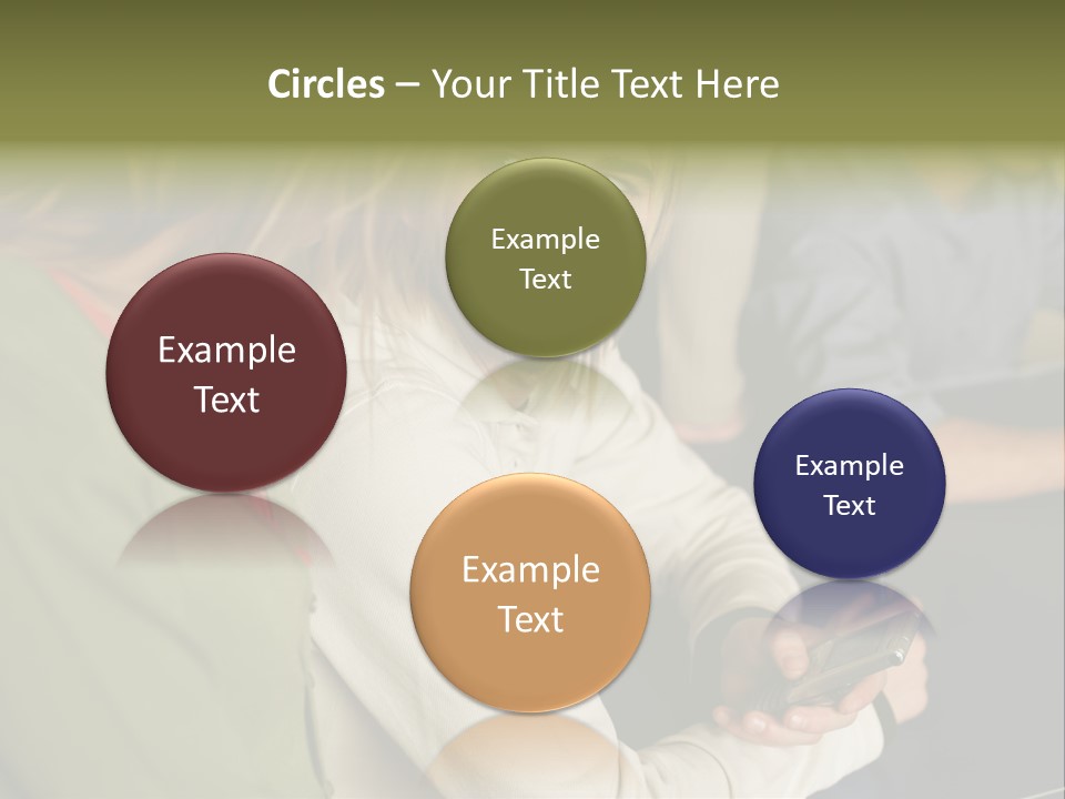 Man Holding Mobile Phone And Looking At Woman PowerPoint Template