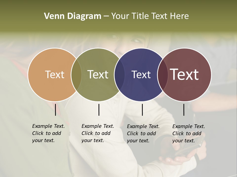 Man Holding Mobile Phone And Looking At Woman PowerPoint Template