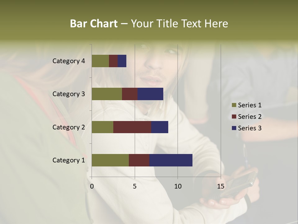 Man Holding Mobile Phone And Looking At Woman PowerPoint Template