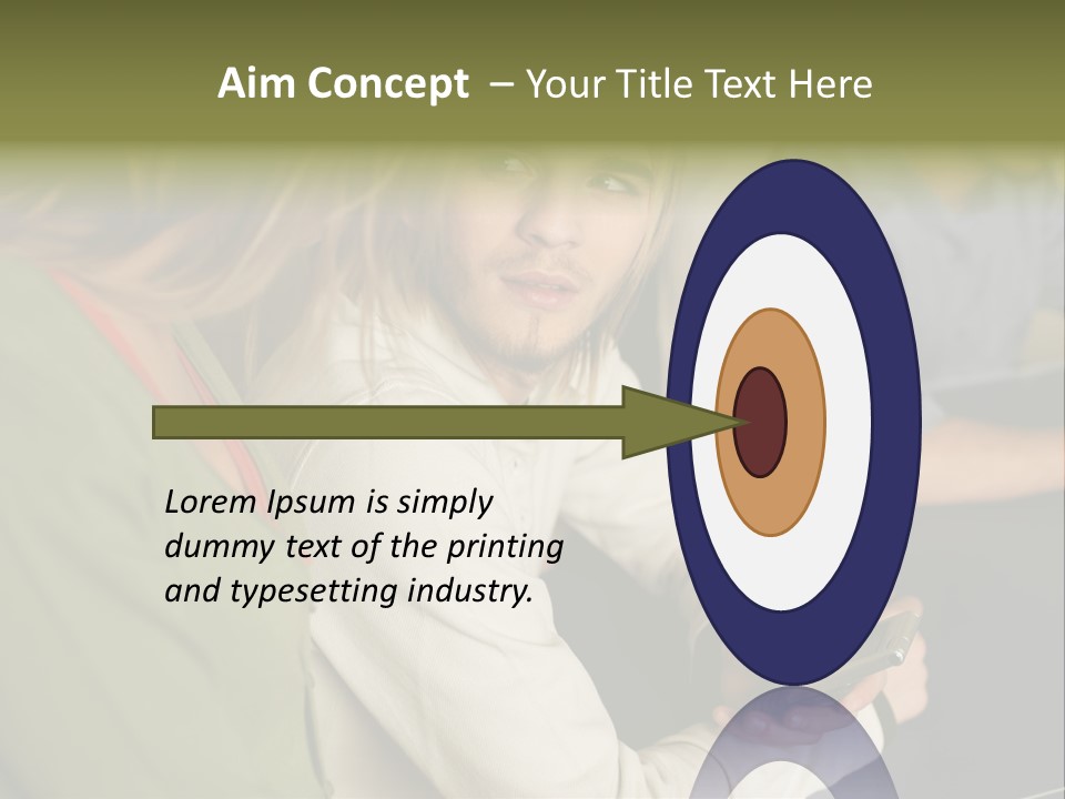 Man Holding Mobile Phone And Looking At Woman PowerPoint Template