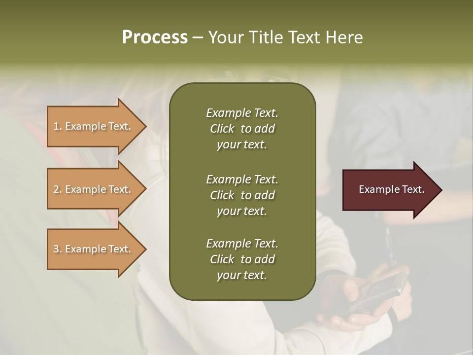 Man Holding Mobile Phone And Looking At Woman PowerPoint Template