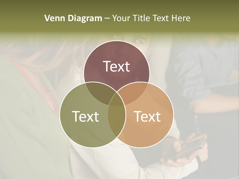 Man Holding Mobile Phone And Looking At Woman PowerPoint Template