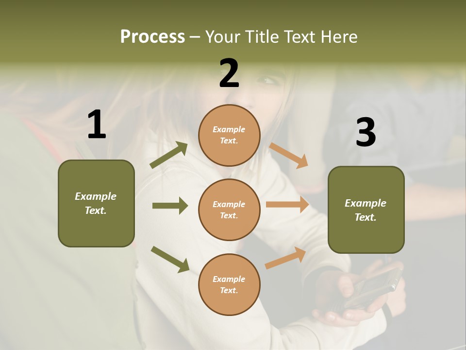 Man Holding Mobile Phone And Looking At Woman PowerPoint Template