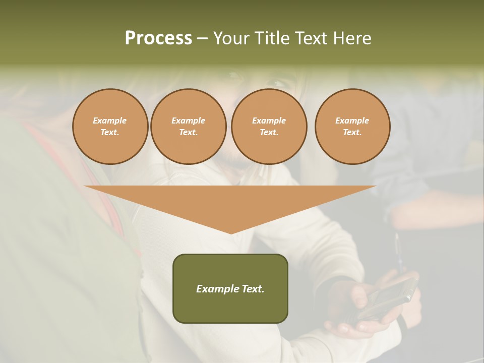 Man Holding Mobile Phone And Looking At Woman PowerPoint Template