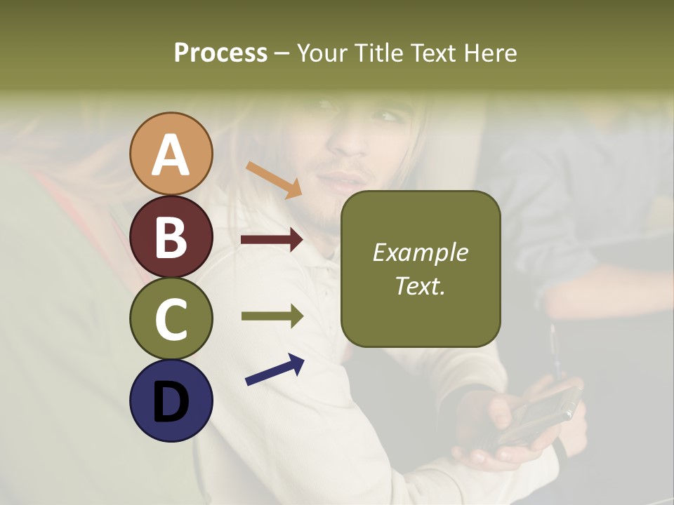 Man Holding Mobile Phone And Looking At Woman PowerPoint Template