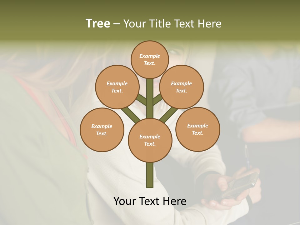 Man Holding Mobile Phone And Looking At Woman PowerPoint Template