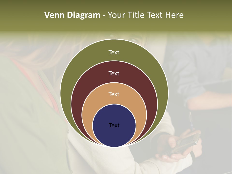 Man Holding Mobile Phone And Looking At Woman PowerPoint Template