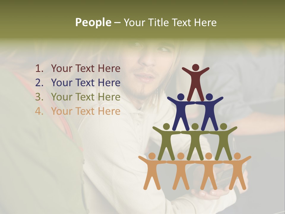 Man Holding Mobile Phone And Looking At Woman PowerPoint Template